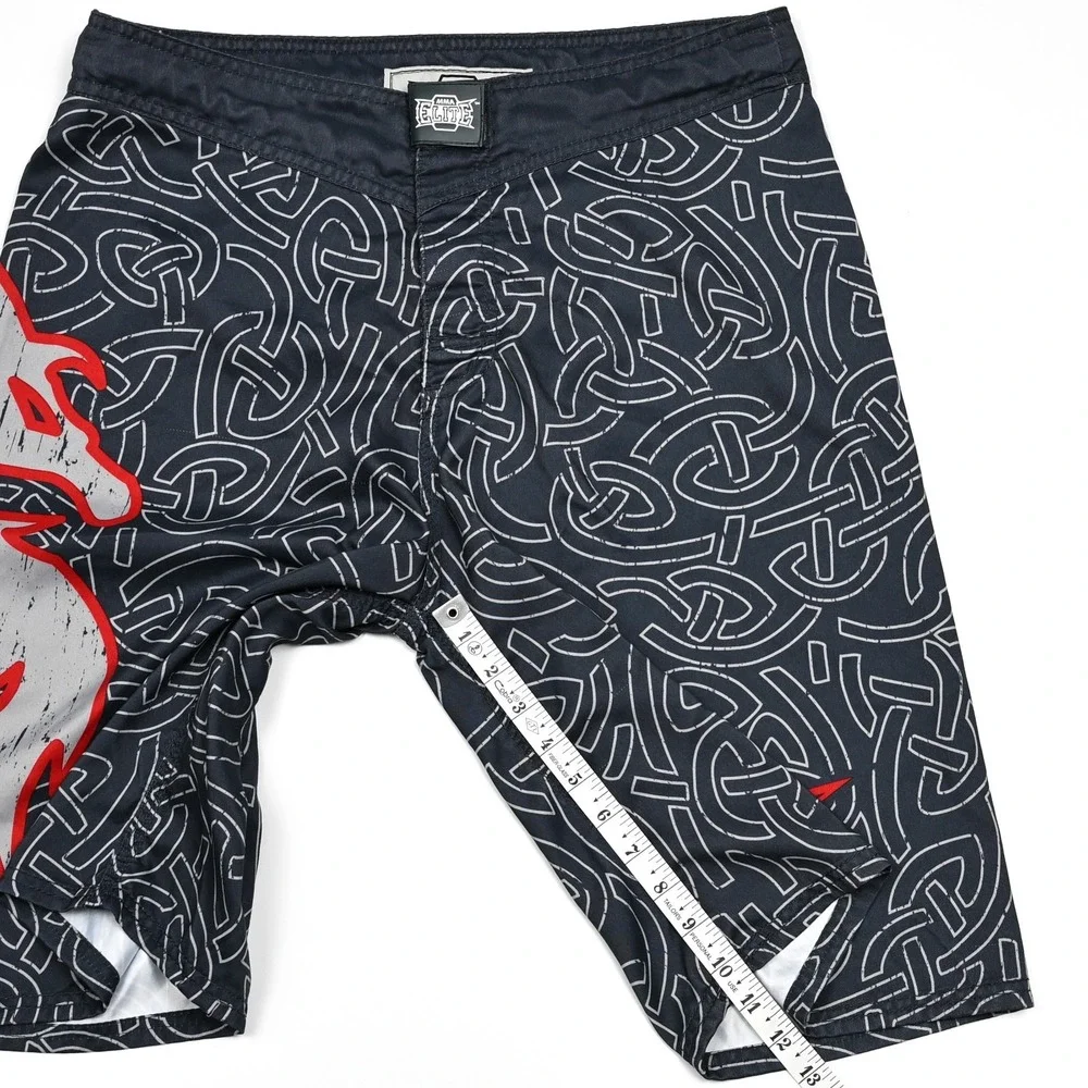 MMA Elite Board Shorts Mens Medium Dragon‎ Fighting Martial Arts Swim Trunks